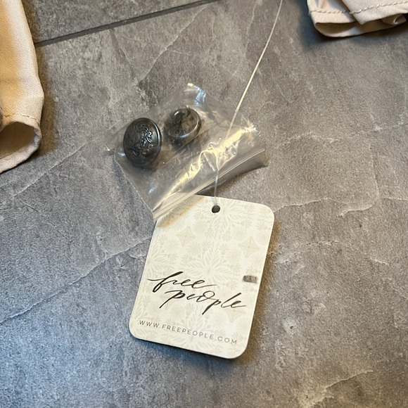 Free People Ruffles Romance Jacket Military Style Button Front NWT - Picture 11 of 14